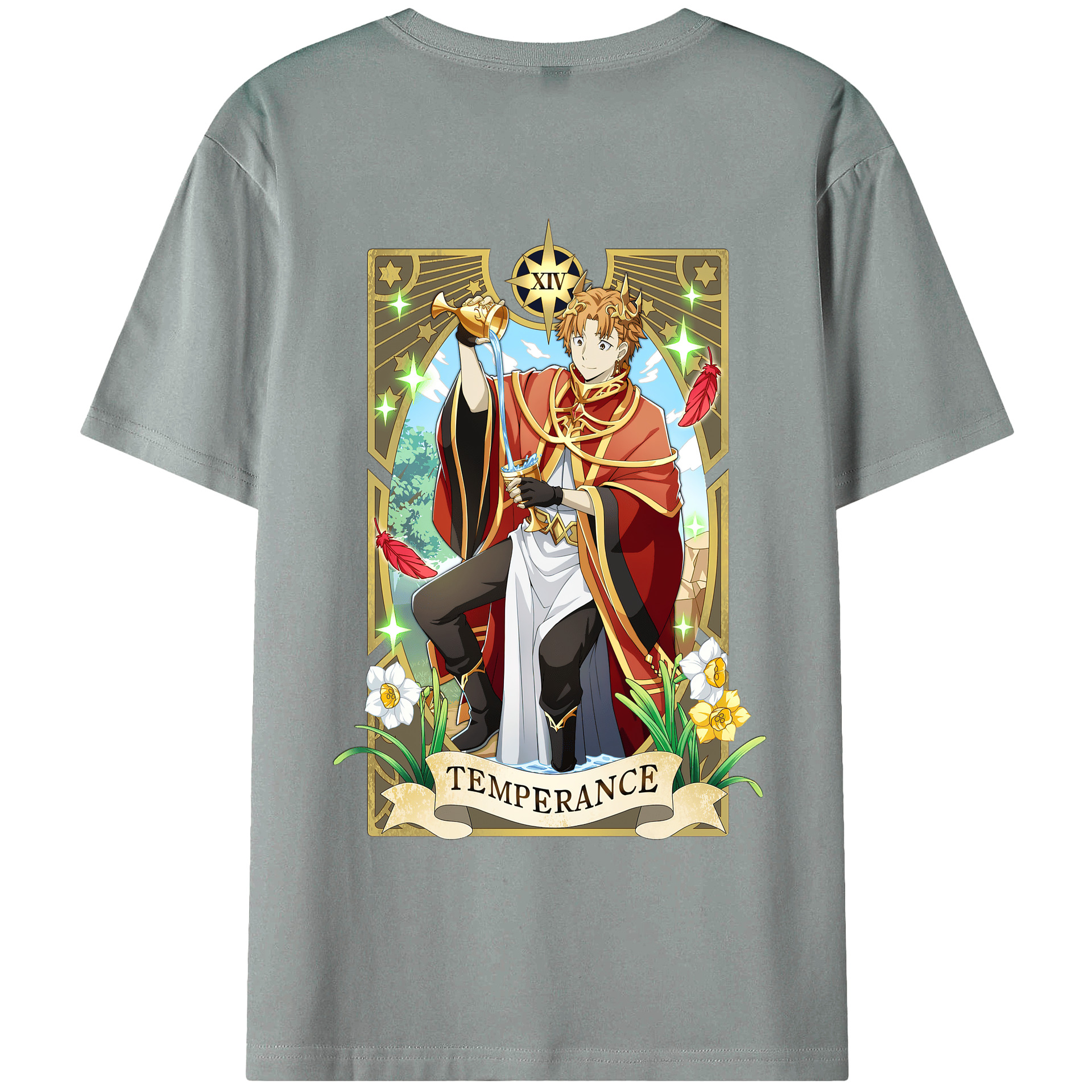 （画像用） 文豪ストレイドッグス Bungo Stray Dogs 綿100％ メンズ半袖Tシャツ（バックプリント） 通気性